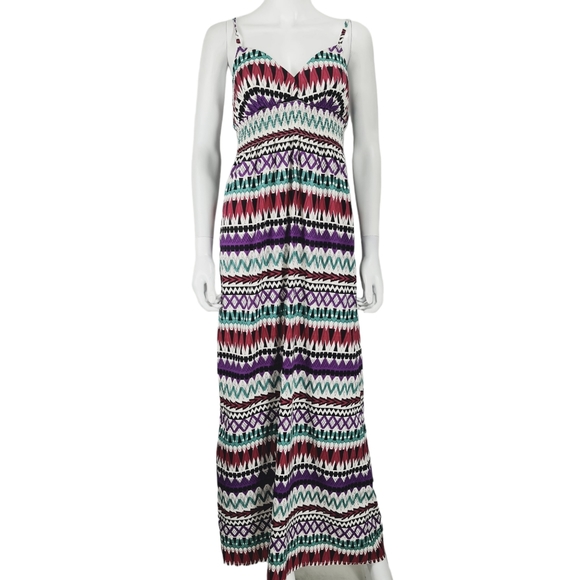 New Look Dresses & Skirts - New Look Multicolour Pattern Sleeveless Strappy Maxi Long Summer Dress UK 12